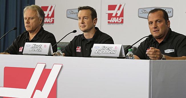 Co-owner Gene Haas (left) has added some spice to his fiery team by signing Kurt Busch.